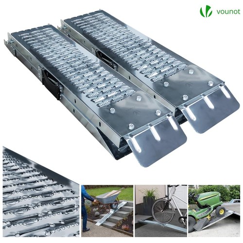 rampe sollevamento per auto moto pieghevole rampa di carico 400 kg 160 x 22,5 - Foto 6 di 7