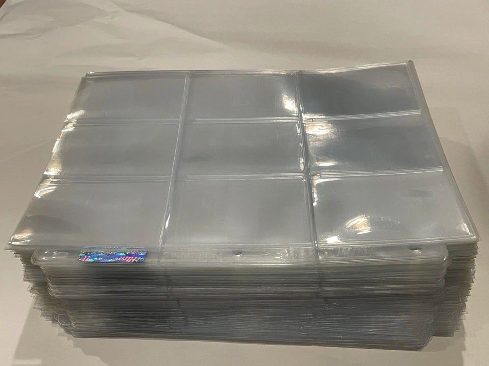 Ultra PRO Lote de 200 Fundas de Páginas de Álbum de Tarjetas Coleccionables de Nueve Bolsillos Ligeramente Usadas Foto 2 de 3