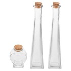 3Pcs Wishing Bottle Glass Drift Bottle Ornament Wedding Sand Ceremony Bottles