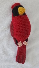 HAND CROCHETED CARDINAL STUFFED TOY