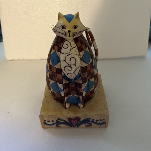 Vintage 2003 Jim Shore HeartWood Creek Katze Figur Abigail #114419T Enesco - Bild 2 von 7