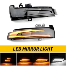 Dual Smoked LED Side Mirror Signal Lights For Mercedes A/B/C/E/CLA/GLA/GLK/S W+Y