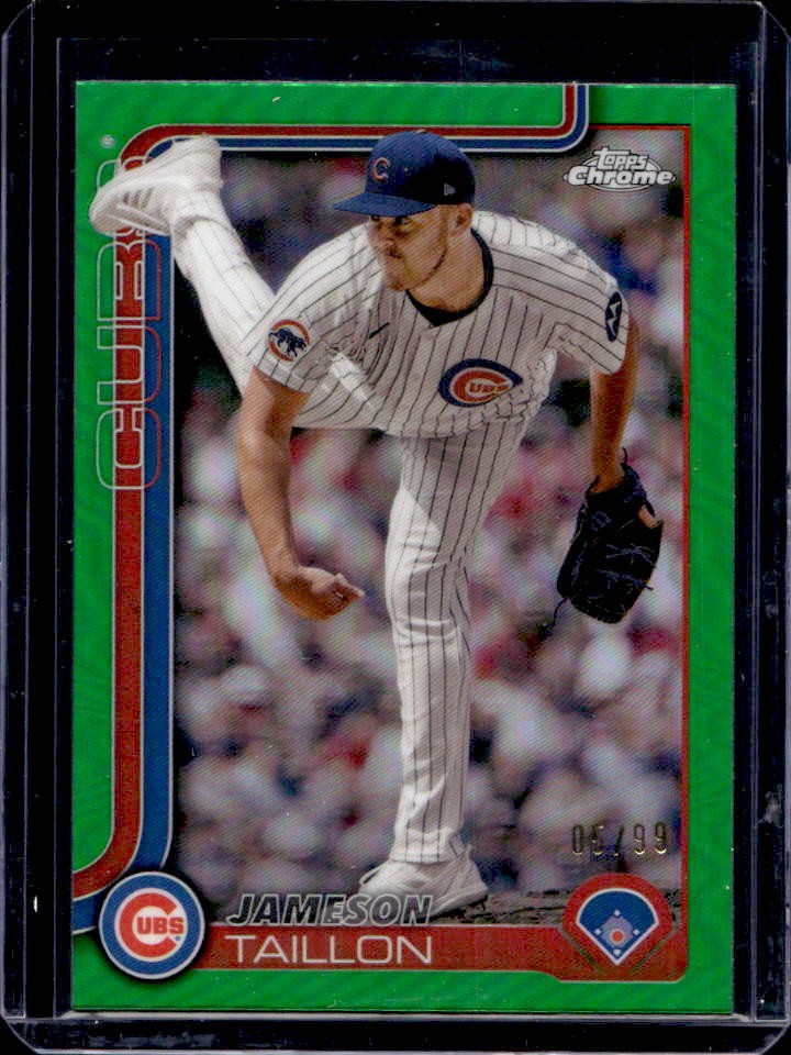 2025 Topps Chrome Jameson Taillon Green Refractor #5/99 Cubs