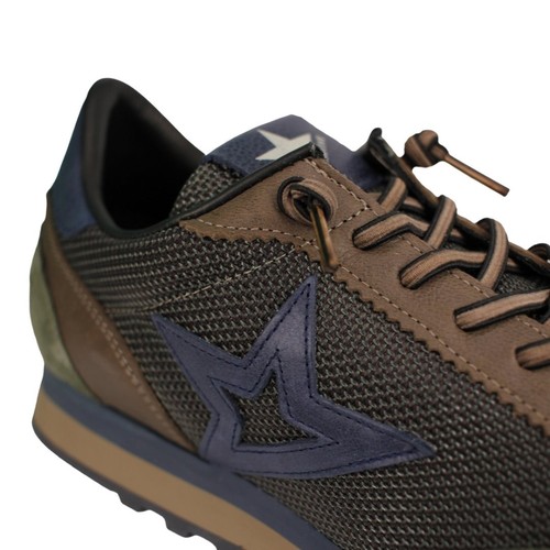 Cetti Herren Leder Sneaker C1259 Ante Cooper kombat braun grün - Picture 2 of 5