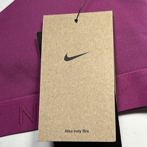 Nike Indy Sports Bra Girls Medium Pink Racerback Adjustable Dri Fit Training - Picture 3 of 17