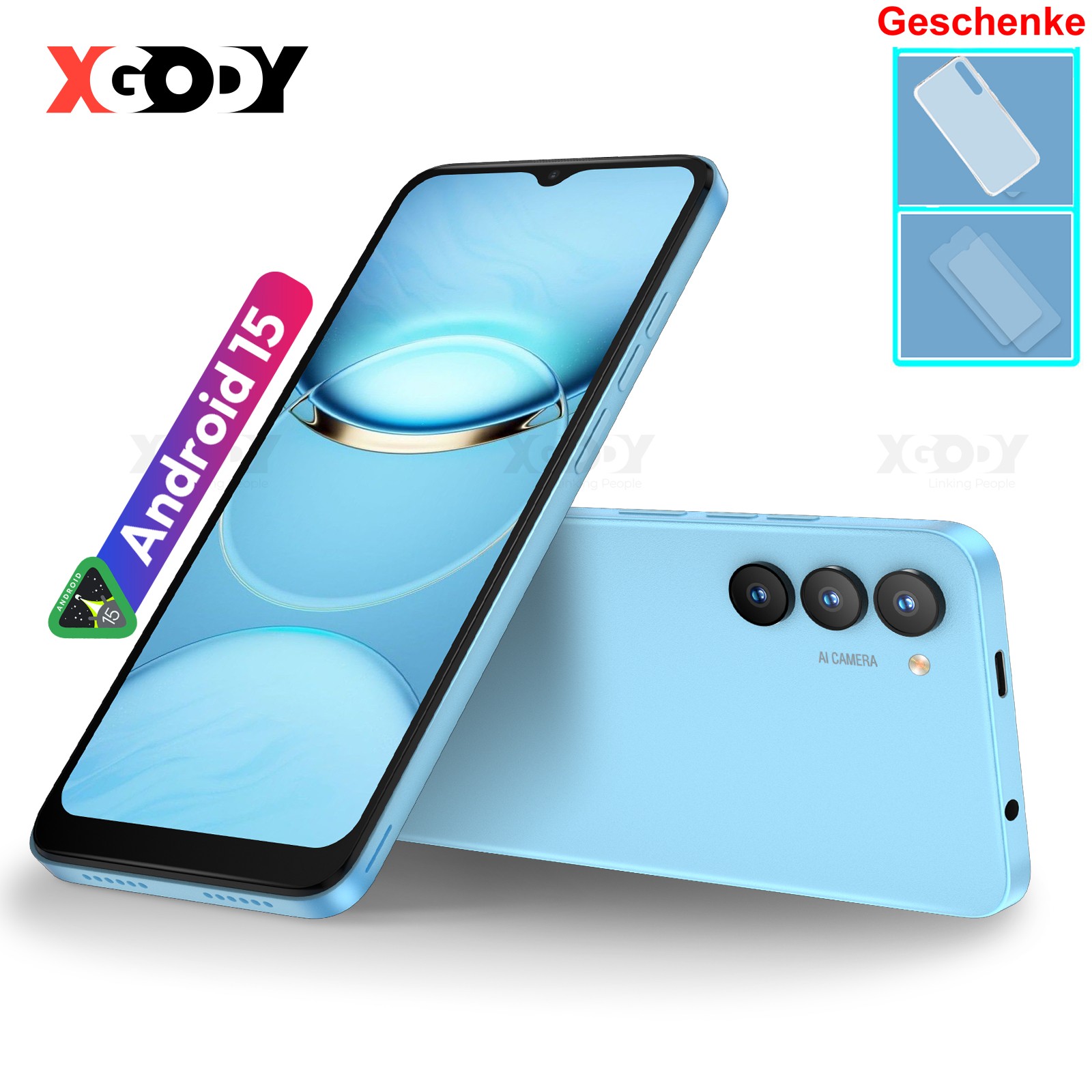 Neu Smartphone Android 15 Handy Ohne Vertrag 2*SIM 16GB/32GB ROM 4G 4200mAh 6,5″