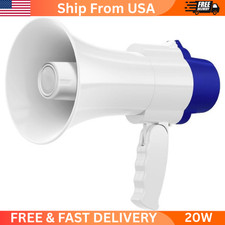 Rechargeable Megaphone Bullhorn Loud Speaker Siren Strap300s Recording Portable