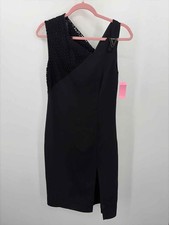 Pre-Owned Versace Black Size 40 Shift Midi Sleeveless Dress