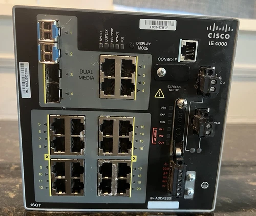 Cisco 4000 Series (IE400016GT4GE) 20 Port Industrial Ethernet Switch - Fast Ship