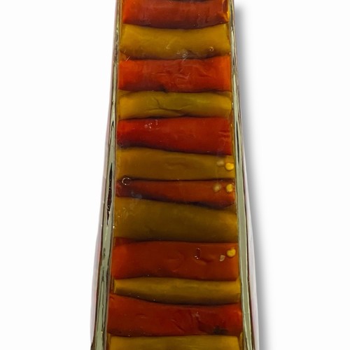 Botella de vidrio decorativa de cocina de vinagre de pimiento verde y rojo de 11 pulgadas de alto - Imagen 5 de 6