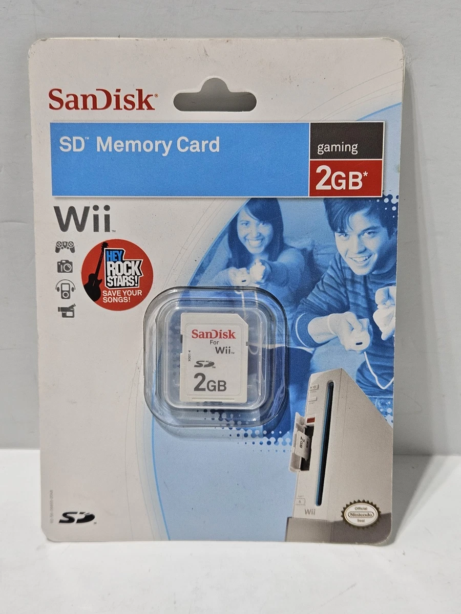 SanDisk 2GB SD Memory Card for Nintendo Wii SDSDG-2048-AW11 New