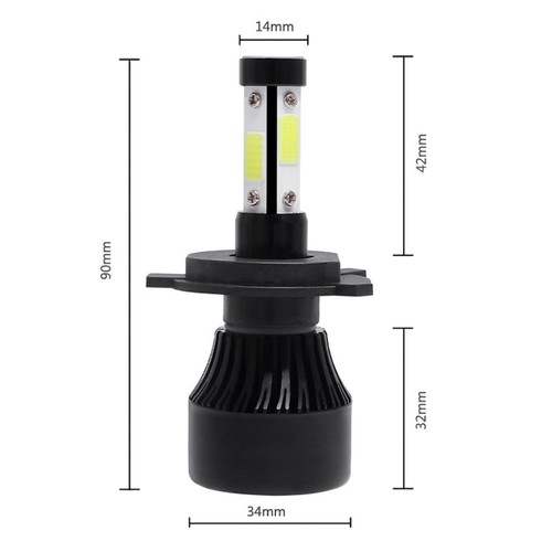 Headlights IP68 LED Replacement Shockproof 2500W 375000LM 4-Sides 9003 - Picture 11 of 12