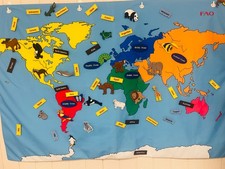 FAO Schwartz Big World Map 52 x 35 with removable pieces