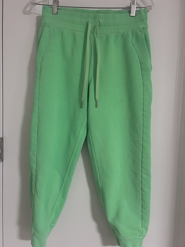 Lululemon Scuba Cropped High Rise Jogger Neon Wash Evidenziatore Giallo Taglia 6 - Foto 3 di 13