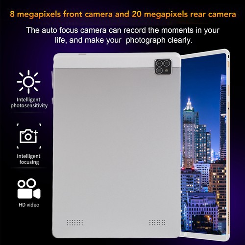8in Tablet Silver Expandable 128GB Support Calls 4GB 64GB RAM Front 200w Rear - Picture 23 of 23