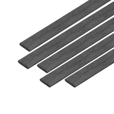 Carbon Fiber Strip 2mm Thickness x 10mm width x 200mm Pultruded Bar 5 Pcs