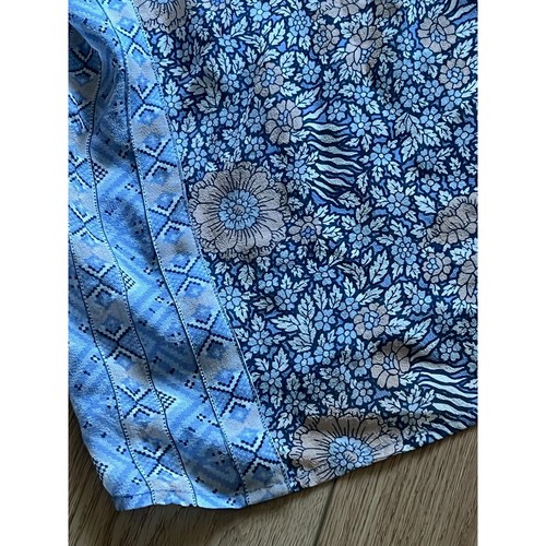 Joie Blue Floral Print Halter Neck Tassel Tie Smocked Waist Tank Top XS - Picture 6 of 7