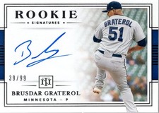 2020 Panini National Treasures Rookie Signatures #14 Brusdar Graterol Auto/99 BB