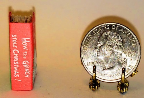 1:12 SCALE MINIATURE BOOK HOW THE GRINCH STOLE CHRISTMAS 1957 DR. SEUSS DOLLHOUS - Picture 2 of 8