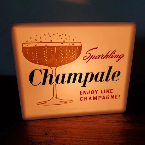 Vintage Sparkling Champale Beer Malt Liquor Lighted Light Up Advertising Sign