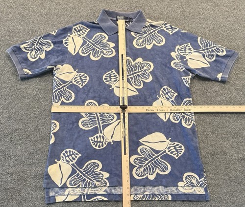 Vintage Polo Ralph Lauren Hemd Herren L Blau 2000 Blumenmuster Pinpoint Y2K KE4 - Bild 2 von 4