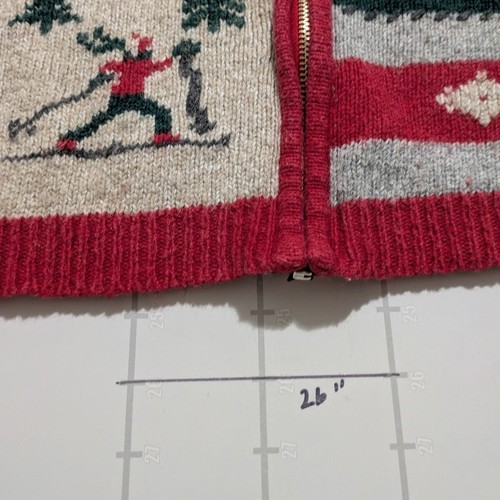 Northcrest Storybook Cardigan Sweater Size 2X Gray Cottage Button Up Holiday - Picture 9 of 9