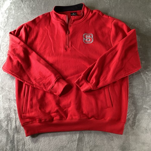 NC State Wolf Pack 1/4 Zip Men’s XL Pullover Red Basketball NCAA - Picture 3 of 10