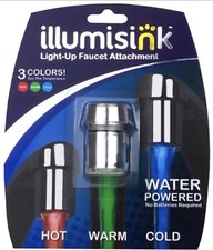 Illumisink LED Faucet Attachment Color Changes to Temperature Read Description