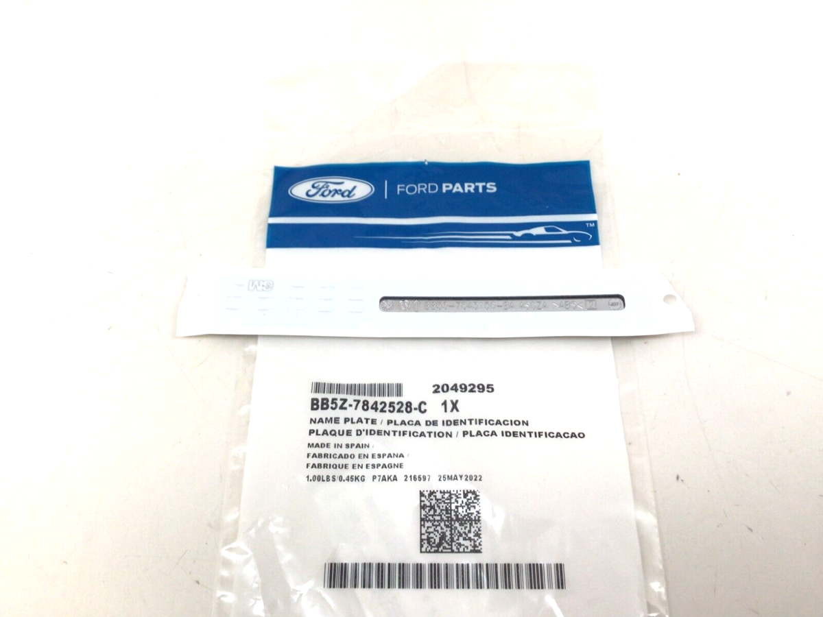 BS-5 コールドプレート Ford Explorer Transit rear Liftgate Ecoboost Nameplate new