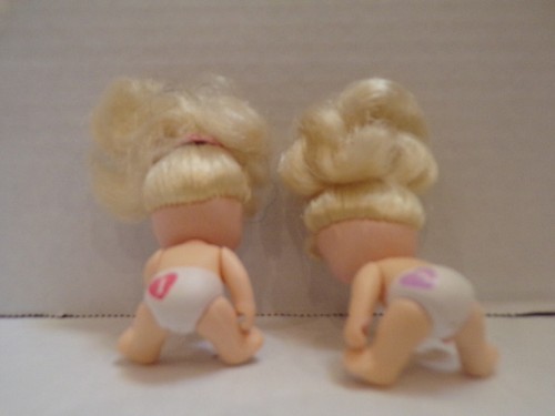 TYCO Dolls Vintage 1990~2 Dolls #1 & #5 Heart On Diaper~Lewis Galop Stroller~K5 - Picture 4 of 4