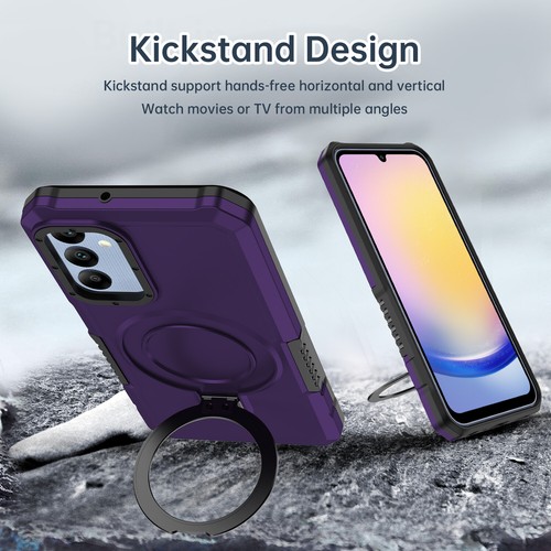 For Samsung Galaxy A25 5G Magnetic Case Shockproof Kickstand Rugged Phone Cover - Picture 64 of 71