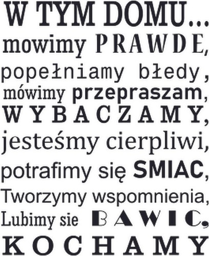 Polskie naklejki na sciane cytaty W tym Domu pegatina de pared En esta casa - Imagen 2 de 9