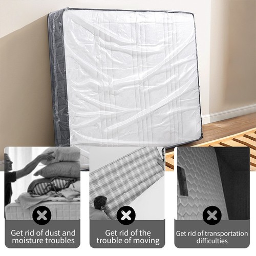 2X Mattress Bag for Moving and Storage 3.2 Mil Queen Thick Plastic Cover Home - Picture 8 of 8