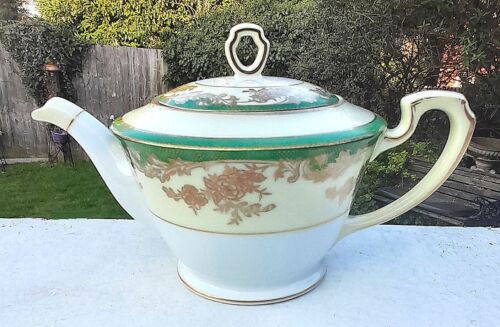 VINTAGE NORITAKE PORCELAIN TEAPOT - PATTERN UNKNOWN - PERFECT CONDITION - Picture 8 of 9
