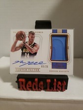 2017-18 National Treasures Clutch Factor Bronze Auto Patch 3/25 Mason Plumlee 