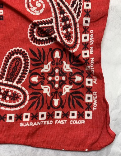 Vtg Lot Of 5 Elephant Trunk Up/Down Fast Color Red Bandanas RN 13960 15582 USA - Picture 13 of 24