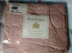 Vintage Pink Fairchild Twin Flat Estate Sheet by Ralph Lauren-Damask Patterrn