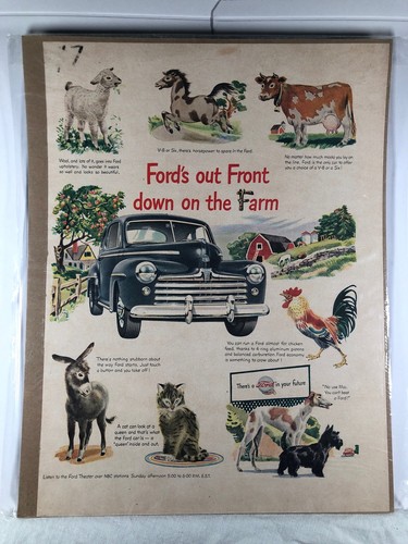 1947 Vintage Ford Ad - Ford’s out Front down on the Farm - Picture 2 of 2
