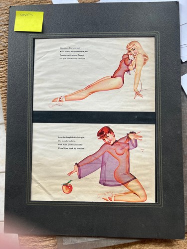 Petty Pin Up Girl Kunstdruck insgesamt 10"x13" mattiert Vintage. 425