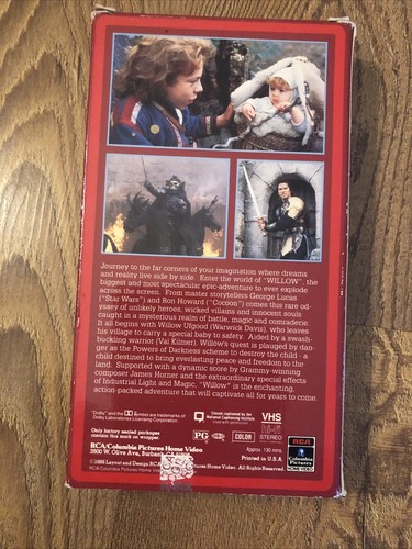 Willow VHS 1988 Val Kilmer Joanne Whalley Warwick Davis - Picture 2 of 3