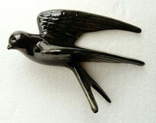 HIRONDELLE EN CÉRAMIQUE À ACCROCHER BLEUE OU NOIRE - Imagen 5 de 8