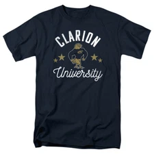Clarion University Adult T-Shirt Golden Eagles, Navy, S-5XL