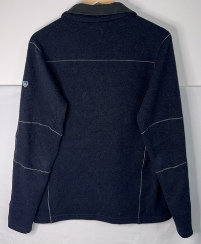 Pullover de senderismo KUHL Interceptr Fleece Performance para hombre S negro con cremallera completa - Imagen 4 de 6