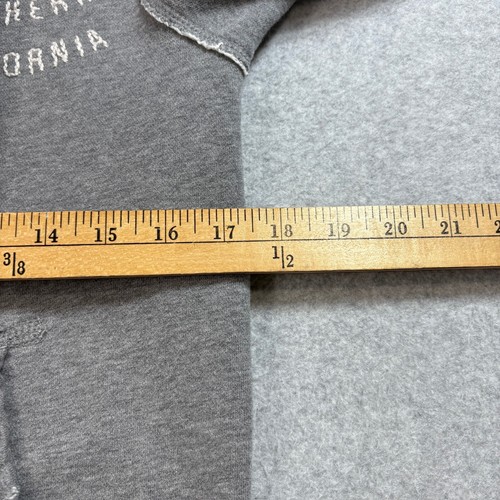 Hollister Hoodie Men XS Gray Jacket Full Zip Distressed Academia Heritage Y2K - Picture 5 of 8