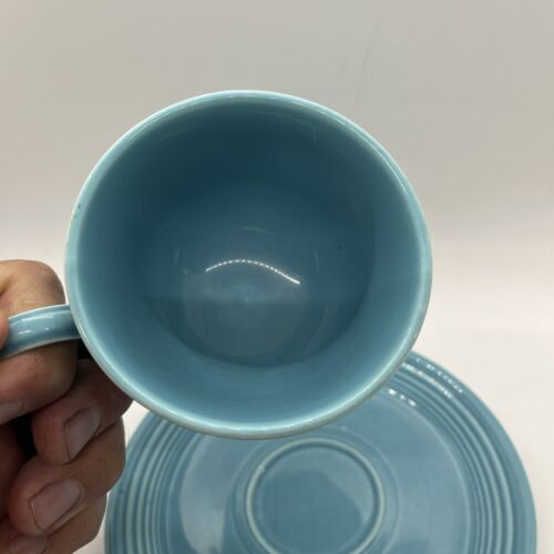 Homer Laughlin Fiesta blau Teetasse und Untertasse Vintage - Bild 8 von 12