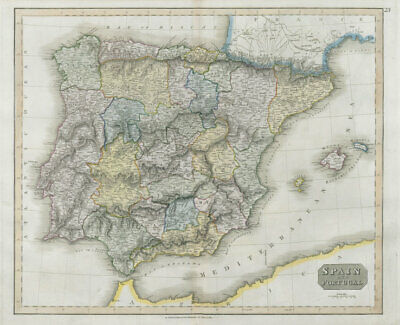 MAP ANTIQUE ORTELIUS 1584 IBERIA SPAIN PORTUGAL REPLICA POSTER PRINT PAM1159