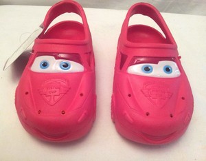 DISNEY-Pixar-Cars-S-5-6-M-7-8-L-9-10-RED-Premium-Car-Sandals-Water-Shoes