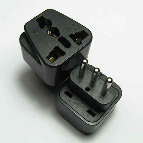 3pk USA US To Italy Plug Adapter Travel Converter American To Italian Type L - Picture 2 of 5