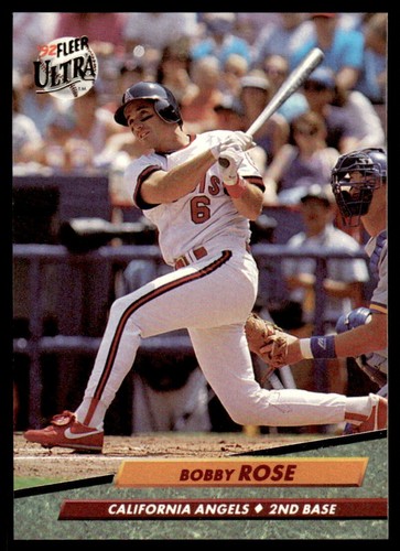 1992 Ultra Bobby Rose California Angels #330