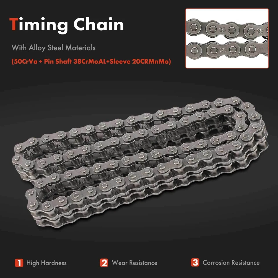 New 3Pcs Engine Timing Chain Kit for Dodge Ram 1500 1994-2003 Challenger Charger - Image 3 of 4